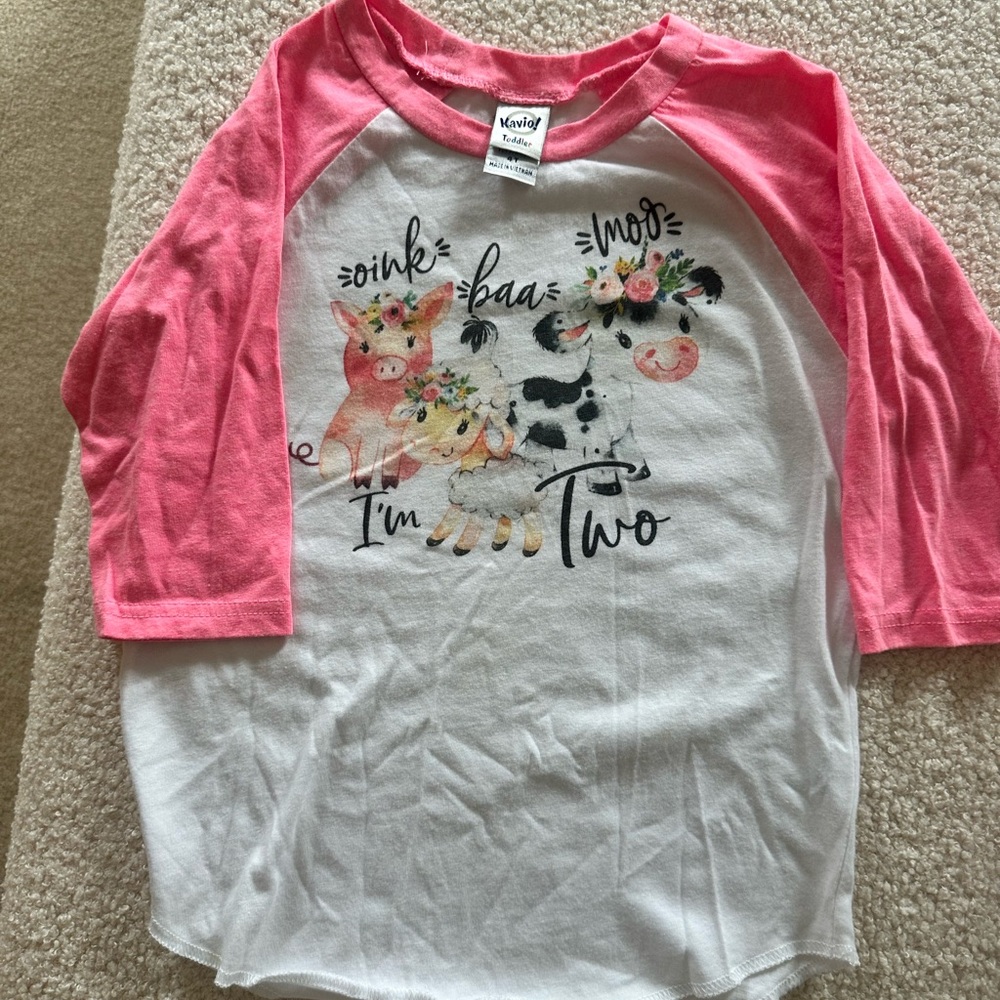 Two Year Old Birthday Farm Shirt